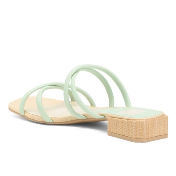 DOLCE VITA Mint Leather Hapi Low Heel Sandals 3T0 - Picture 1 of 5